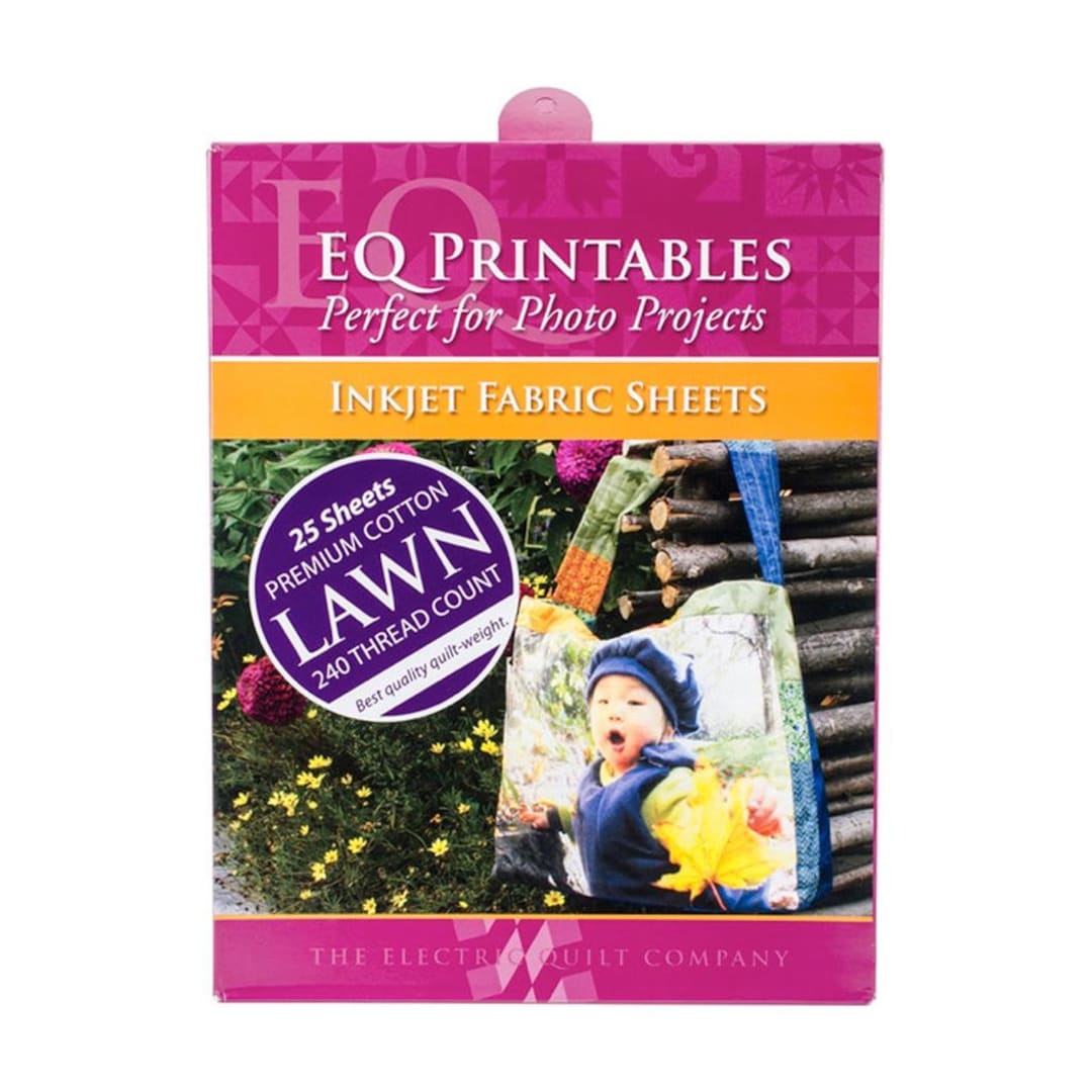 EQ Printables Sewable Inkjet Fabric Sheets, Cotton Lawn 8.5" X 11