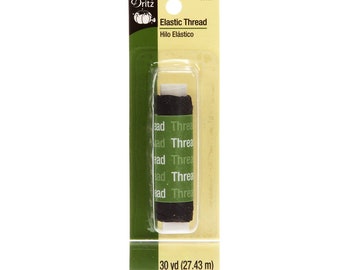 Dritz Elastic Thread, 30 yards - Black