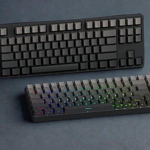 Backlit PBT Keycap Set: Gray Gradient Side Print, Cherry Profile RGB Shine Through