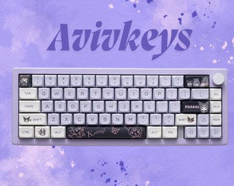 Anime Keycaps Set: Purple Japanese Style, XDA Profile PBT, 146-Keys