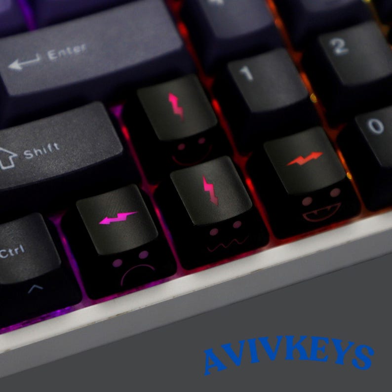 Backlit WASD / Arrow Keycaps, Shine-through Keycaps for Cherry Mx ...
