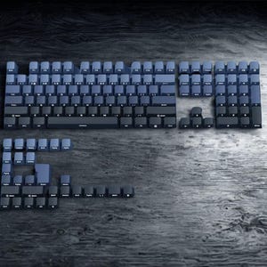 Gradienttryckta RGB-tangentknappar med genomskinlig effekt: Sidotryckta bakgrundsbelysta dubbelskott, Ansi/iso-layout OEM-profil