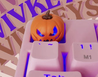 3D Pumpkin Backlit Keycap: Handmade ESC Key for Cherry MX Keyboards