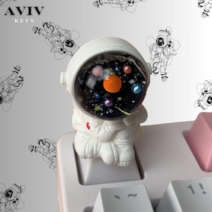 Space Bunny Artisan Keycaps, Esc Key, 3D Custom Keycap, Cool Keyboard Key for Mechanical Keyboard, Gamer Keycaps, Cute Keycap, Unique keycap