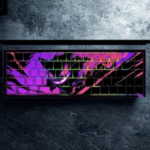 Anime Keycaps Set: RGB Backlit, Side-Print Shine Through Keycap, Gamer PBT 136 Keys