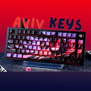 Anime RGB Shine-Through Keycaps Set, Japanese Anime 131 Keys, Side-Printed Keycap, Double-Shot PBT, Cherry Profile, Backlit Keycap set