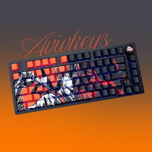 Anime Keycaps Set, RGB Shine Though Keycaps Set, Side-Print Keycap, Double-Shot PBT, Cherry Profile, for Cherry MX Switches, Japanese Anime