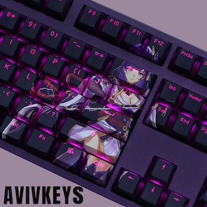 Anime Keycap Set, RGB Backlit Keycap set, PBT Keycap Set,  OEM Profile, 108 Keys for Mechanical Keyboard, Gamer Keycaps, Custom Keycap,