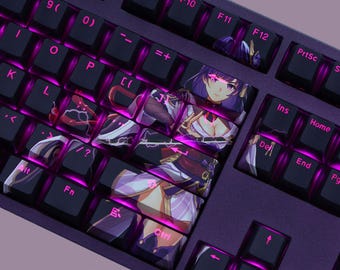 Anime RGB Backlit Keycap Set: PBT 108-Key, OEM Profile Shine Through Keycap