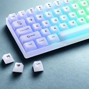 Frost Translucent Keycaps: 141-Key Cherry Profile Double-Shot PC Set