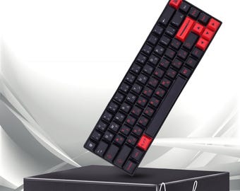 Set di tasti anime Ninja: tasti giapponesi neri e rossi PBT con profilo ciliegia