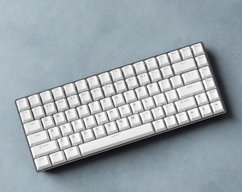 White RGB Shine-Through Keycap Set – Double-Shot PBT Cherry Profile 61/68/75/87/104
