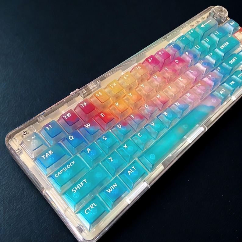 RGB Gradient Keycaps: Translucent Shine Through Cherry Profile Keycap ...