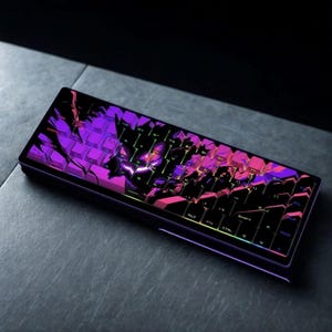 Conjunto de teclas estilo anime: retroiluminação RGB, teclas com impressão lateral transparente, teclas gamer em PBT com 136 teclas. imagem 2