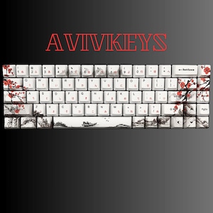 Japanese Keycap Set, Kawaii Keycap, RGB Backlit Keycaps, Cute Keycap, 135 Keyboard Keys, PBT Keycap, OEM Profile Keycap, , Girl Keycap