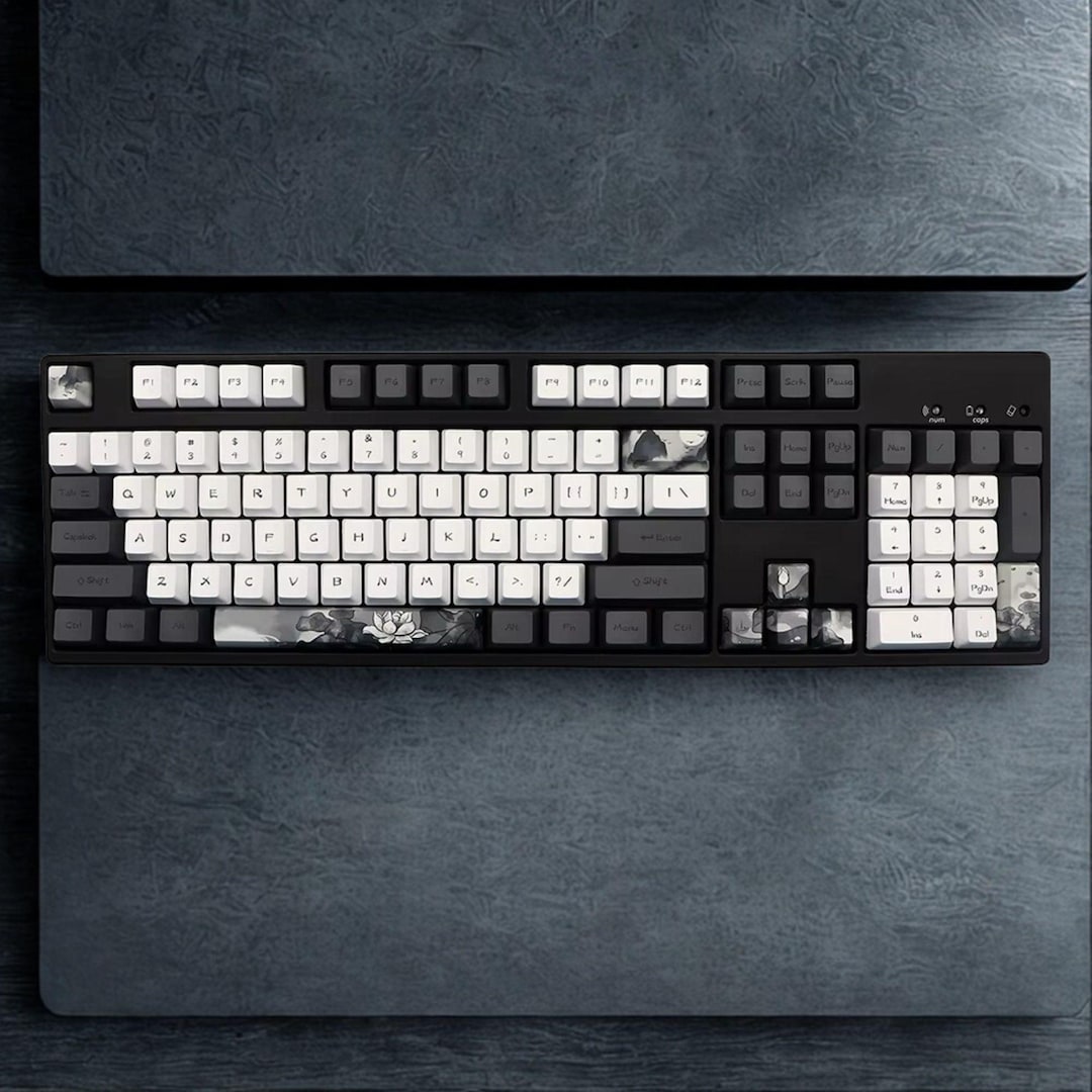 Lotus Flower Keycap Set: PBT OEM Profile, 140 Keyboard Keys Kawaii - Etsy
