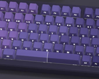 Purple Keycap Set Side Print: RGB Shine-Through Backlit Keycap, PBT, Cherry Profile