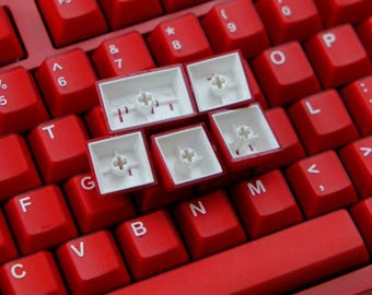 Red Keycap Set: Translucent ABS with Double-Shot Legends, Cherry Profile, Custom 114 Keys MX Switches