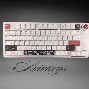 Dragon Anime Keycaps Set, Japanese Anime Keycaps, 134-Keys Cherry Profile, PBT Keycaps, Gamer Keycaps, unique Keycaps