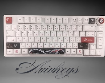 Tasti giapponesi Dragon 134 tasti: profilo Cherry PBT, set di tasti per tastiera meccanica Anime / ANSI ISO Mx