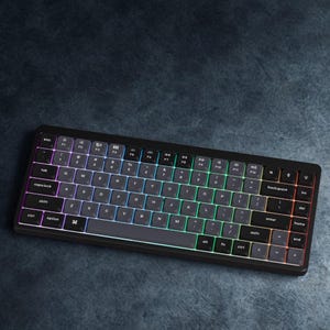 Juego de teclas de perfil bajo en gris y negro: 138 teclas delgadas de PBT de doble inyección