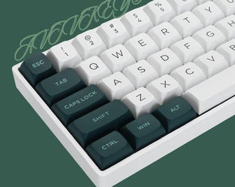 Green Keycap Set: Double Shot PBT 189 Custom Keyboard Keys