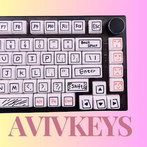 Programmer Theme Keycaps Set, Cool Keycap Set, PBT Keycaps, XDA Profile For Mechanical Keyboard, Keyboard Decor