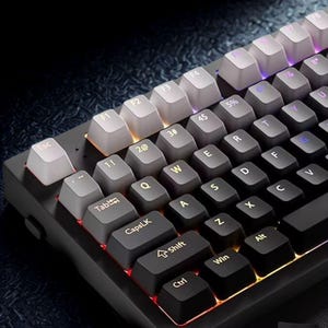 Schwarz RGB Shine Through Tastenkappen Set: 130 Tasten | Double Shot Pbt | Oem Profil | ANSI ISO