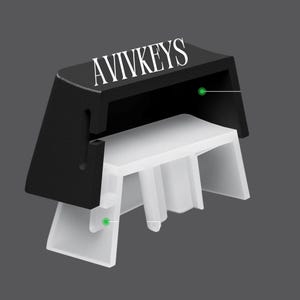 High-quality PBT double-shot keycaps in black with side-printed design