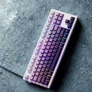 Purple RGB Shine-Through Keycap Set – 130-Key pbt Double Shot Keycaps | Oem Profile | Backlit Mechanical Keyboard Keycaps - ISO / ANSI image 5