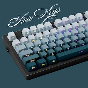グラデーショングリーンキーキャップセット RGB シャインスルー、135 キー PBT ダブルショットキーキャップ、OEM プロファイル、サイドプリント、バックライトキーキャップ、クールなキーキャップ、カスタム