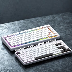 Ensemble de touches blanches discrètes : RVB brillant, mince PBT rétroéclairé double