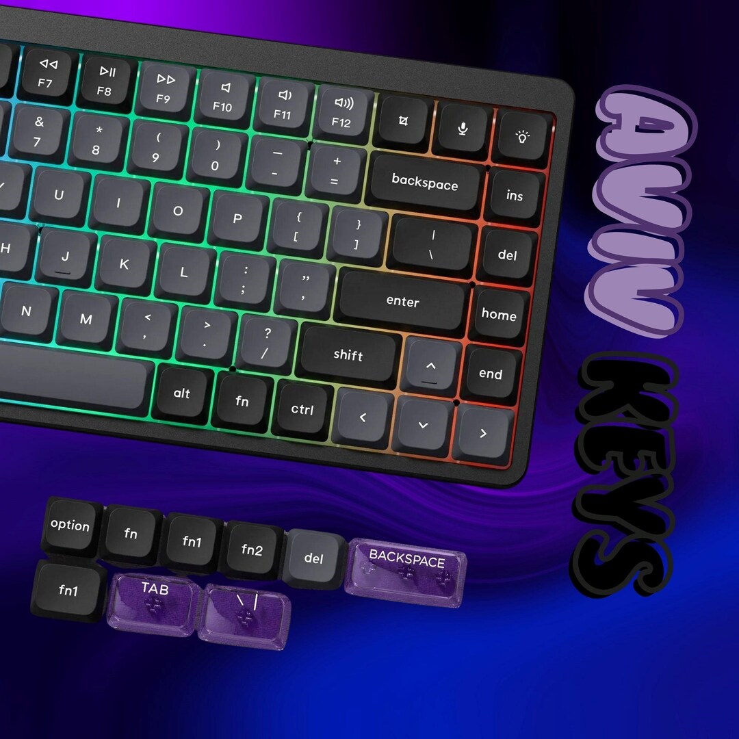 Black Low Profile Keycap Set: 138-keys Double-shot PBT Slim Keyboard ...