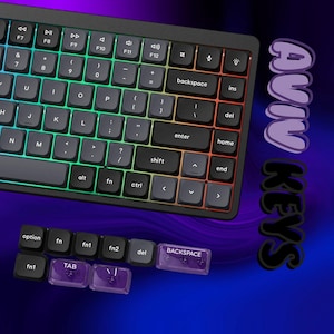 Low Profile Keycap Set, Black Keycap Set, PBT Double-Shot Keycaps, Slim Keycaps Set, Custom Keycap, 138-Keys for Mechanical Keyboards