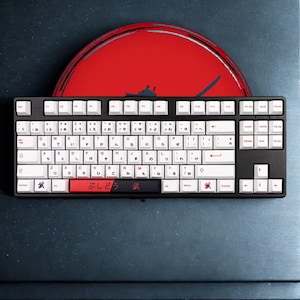 Teclas de samurái japonés de 138 teclas / Perfil PBT Cherry / Juego de teclas de anime / Teclado mecánico MX / ANSI ISO