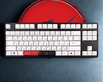 Tasti Samurai giapponesi 138 tasti / Profilo Cherry PBT / Set di tasti Anime / Tastiera meccanica Mx / ANSI ISO