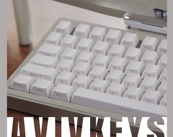 White & Black Backlit Keycap Set: RGB Shine Through 133 PBT Double-Shot OEM Keys