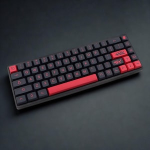 Red & Black PBT Keycap Set: XDA Profile, 134 Custom Keyboard Keys