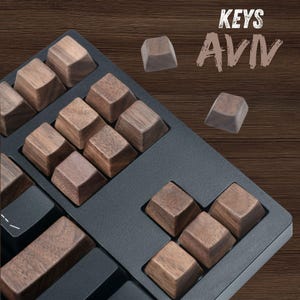 Wood Keycaps – Arrows, WASD, Spacebar Wood Keycaps, OEM Profile, Custom Keycap for Mechanical Keyboard, Tab keycap, R4 R3 R2 R1 Keycap