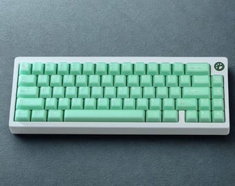 Green Translucent Keycaps Set: Cherry Profile, Double-Shot PBT (114-Key)