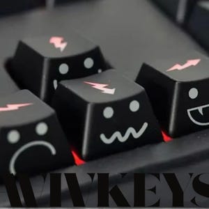 Cute Keycap Set – WASD, Arrow Backlit Keycaps for Mechanical Keyboards, MX Switch Compatible