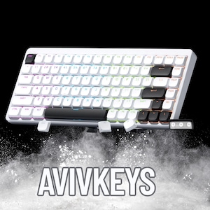RGB Shine Through Low Profile Keycaps Set, 127 Keys, Backlit Keycap, Double-Shot PBT, Custom Black/White Keycap Set For Mechanical Keyboard