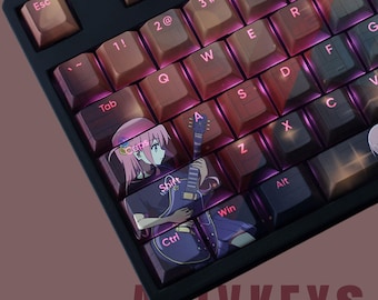 RGB Backlit Anime Keycap Set: PBT 108-Key Cherry Profile