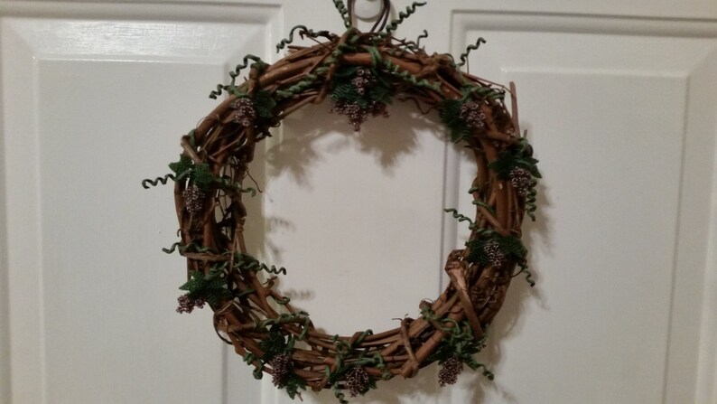 Grapevine beaded wreath