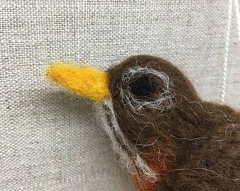 Wool Felt American Robin Ornament