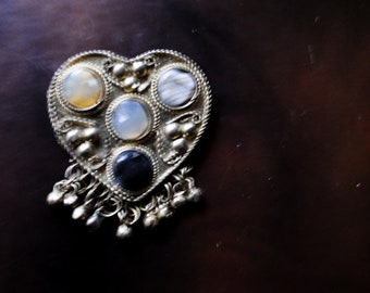 Spring-lock Clasp 9 Inches Charm Bracelet Charm Bracelet Handlinked Silvertone Bell Clusters