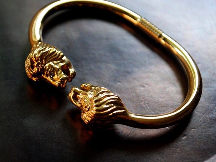 1990 Vintage , Gold Plated, Statement Bangle, Oval Shape