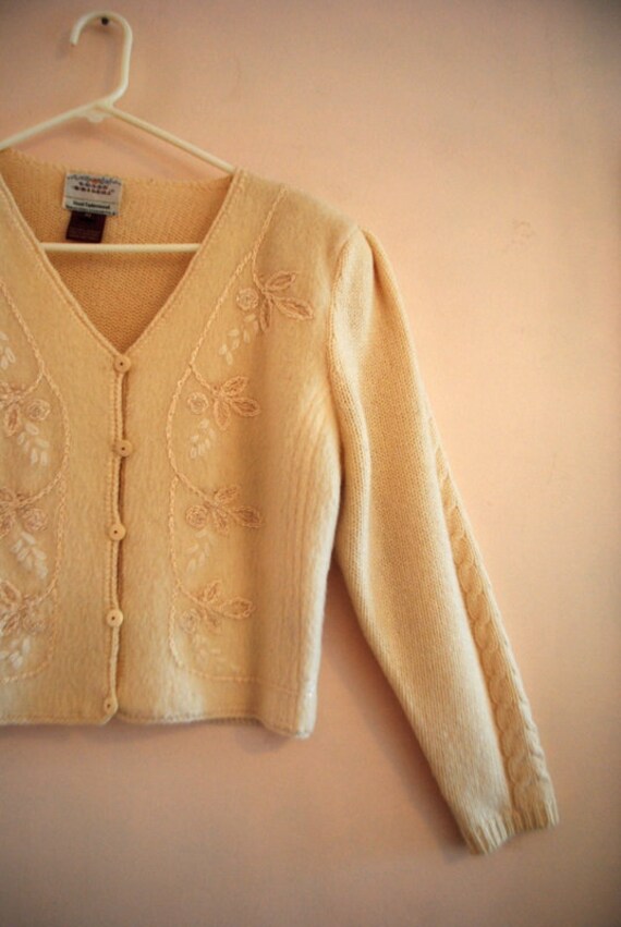 Awesome vintage 1980, off white Shetland  wool , … - image 10