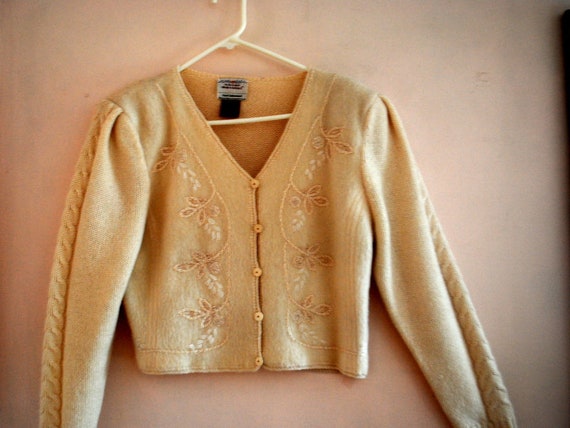 Awesome vintage 1980, off white Shetland  wool , … - image 1