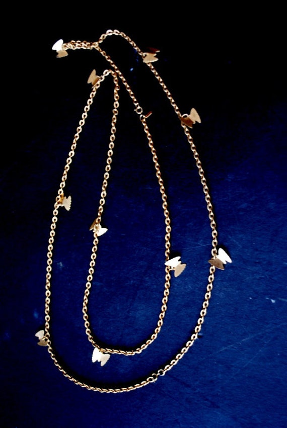 Vintage  1970, gold tone metal , three necklace i… - image 2
